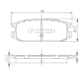 Комплект тормозных колодок, дисковый тормоз NIPPARTS J3615009