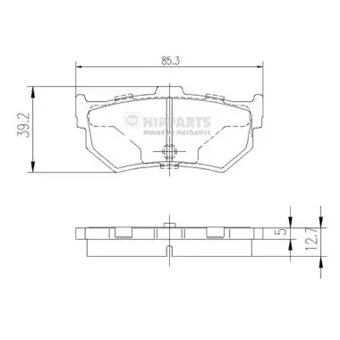Комплект тормозных колодок, дисковый тормоз NIPPARTS J3618000 (фото 1)