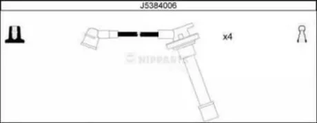 Комплект проводів високої напруги NIPPARTS J5384006