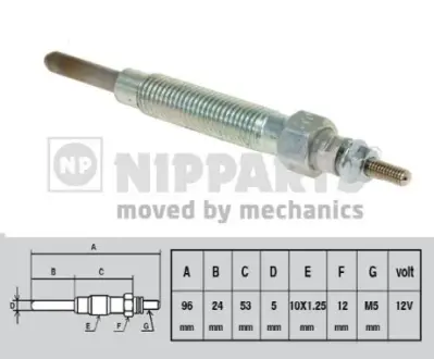 Glow plug. Свеча накаливания NIPPARTS J5710300