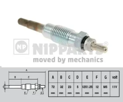 Glow plug. Свеча накаливания NIPPARTS J5710400