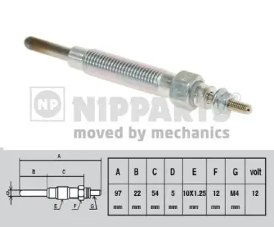 Glow plug. Свеча накаливания NIPPARTS J5710500