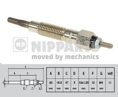 Glow plug. Свеча накаливания NIPPARTS J5711008