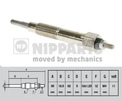 Glow plug. Свеча накаливания NIPPARTS J5711016