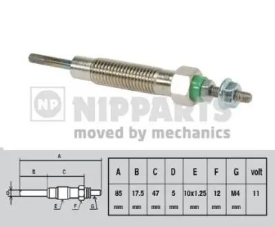 Glow plug. Свеча накаливания NIPPARTS J5715004