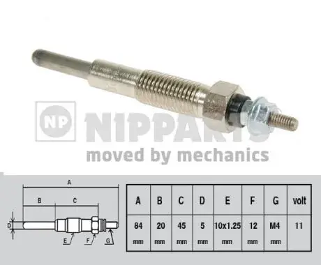 Glow plug. Свеча накаливания NIPPARTS J5715008 (фото 1)