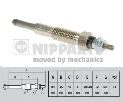 Glow plug. Свеча накаливания NIPPARTS J5715008