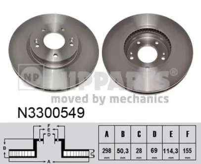 Тормозной диск NIPPARTS N3300549