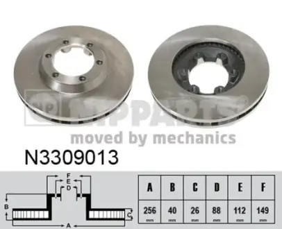 Тормозной диск NIPPARTS N3309013