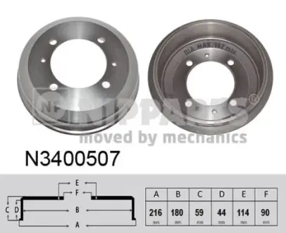Тормозной барабан NIPPARTS N3400507