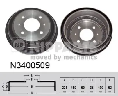 Тормозной барабан NIPPARTS N3400509