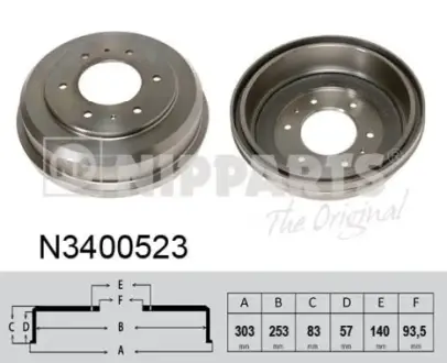 Тормозной барабан NIPPARTS N3400523