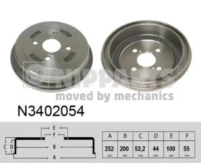 Тормозной барабан NIPPARTS N3402054