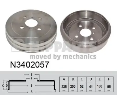 Тормозной барабан NIPPARTS N3402057