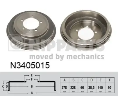Тормозной барабан NIPPARTS N3405015