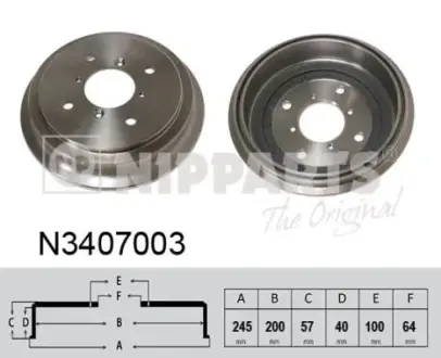 Тормозной барабан NIPPARTS N3407003