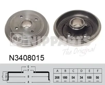 Тормозной барабан NIPPARTS N3408015