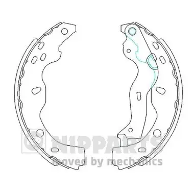 Комплект тормозных колодок NIPPARTS N3508029 (фото 1)