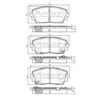 Комплект тормозных колодок, дисковый тормоз NIPPARTS N3600332