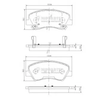 Комплект тормозных колодок, дисковый тормоз NIPPARTS N3600546
