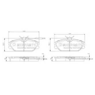 Комплект тормозных колодок, дисковый тормоз NIPPARTS N3600917