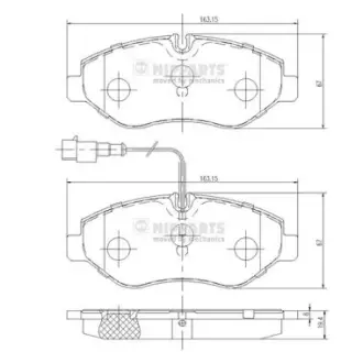 Комплект тормозных колодок, дисковый тормоз NIPPARTS N3601100