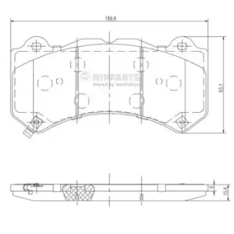Комплект тормозных колодок, дисковый тормоз NIPPARTS N3601103