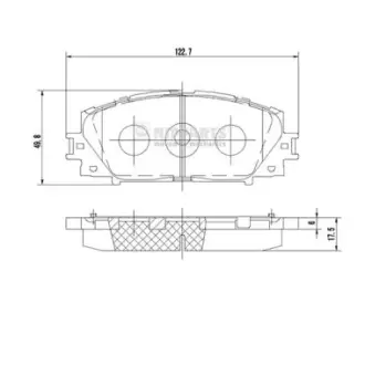 Комплект тормозных колодок, дисковый тормоз NIPPARTS N3602127