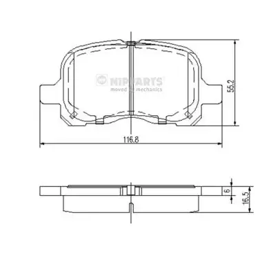 Комплект тормозных колодок, дисковый тормоз NIPPARTS N3602129 (фото 1)