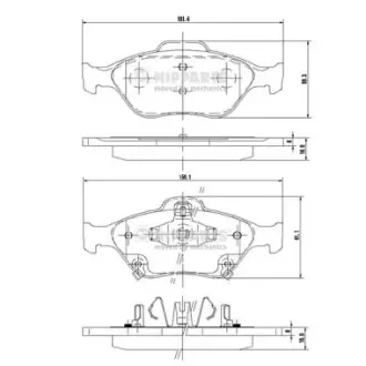 Комплект тормозных колодок, дисковый тормоз NIPPARTS N3602130