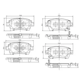 Комплект тормозных колодок, дисковый тормоз NIPPARTS N3602132