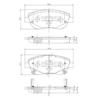 Комплект тормозных колодок, дисковый тормоз NIPPARTS N3602135