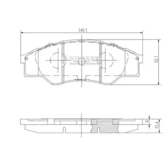 Комплект тормозных колодок, дисковый тормоз NIPPARTS N3602137