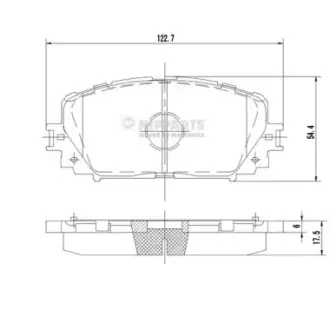 Комплект тормозных колодок, дисковый тормоз NIPPARTS N3602140