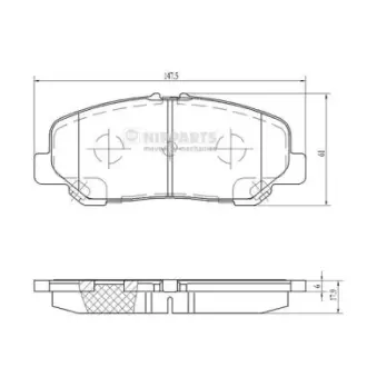 Комплект тормозных колодок, дисковый тормоз NIPPARTS N3602151