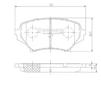 Комплект тормозных колодок, дисковый тормоз NIPPARTS N3603068