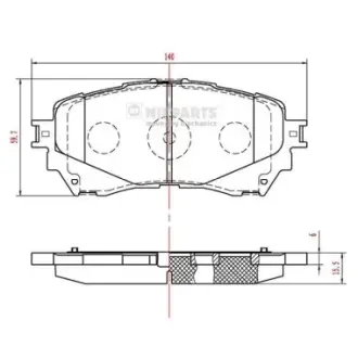 Гальмівні колодки NIPPARTS N3603074
