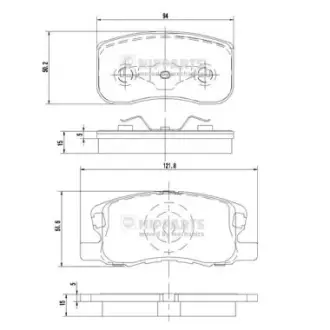Комплект тормозных колодок, дисковый тормоз NIPPARTS N3605053