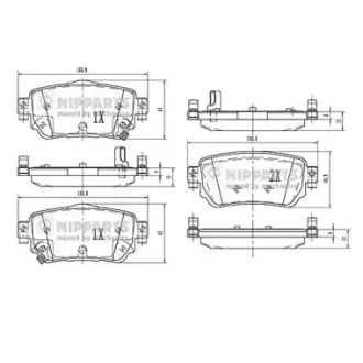 Колодки дискового тормоза NIPPARTS N3611060