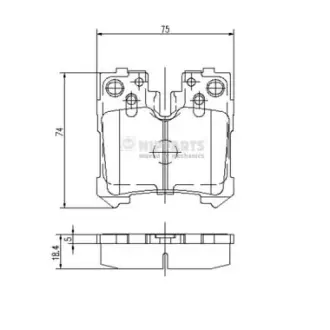 Комплект тормозных колодок, дисковый тормоз NIPPARTS N3612037