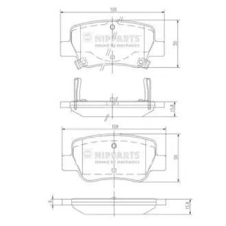 Гальмівні колодки NIPPARTS N3612042