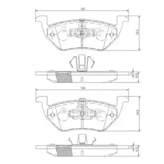 Комплект тормозных колодок, дисковый тормоз NIPPARTS N3613025