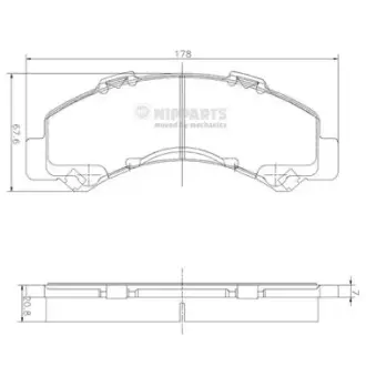 Гальмівні колодки NIPPARTS N3619003