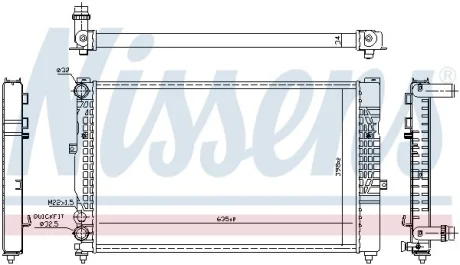 Радіатор охолодження A6/Passat/Superb (+/-AC) NISSENS 60491