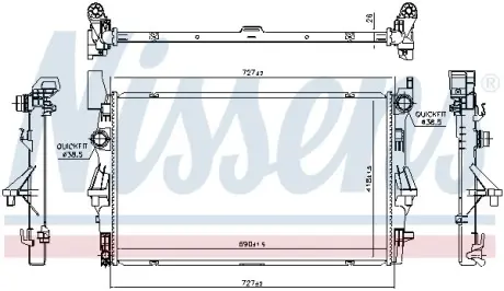 Радіатор охолоджування NISSENS 606021
