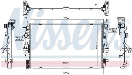 Радіатор охолоджування NISSENS 606022