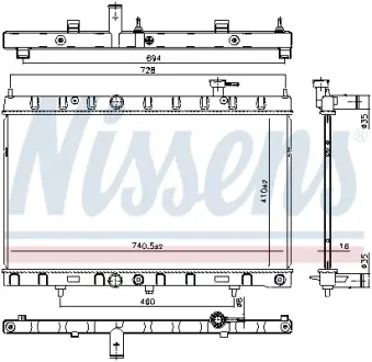 Радиатор охлаждения NISSENS 606312