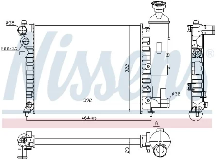Радіатор охолодження двигуна First Fit NISSENS 61358