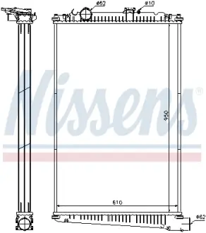 Радіатор системи охолодження NISSENS 614420