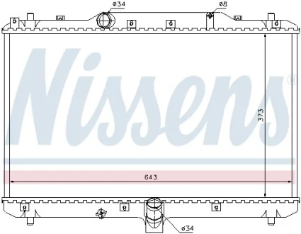 Радiатор NISSENS 64198